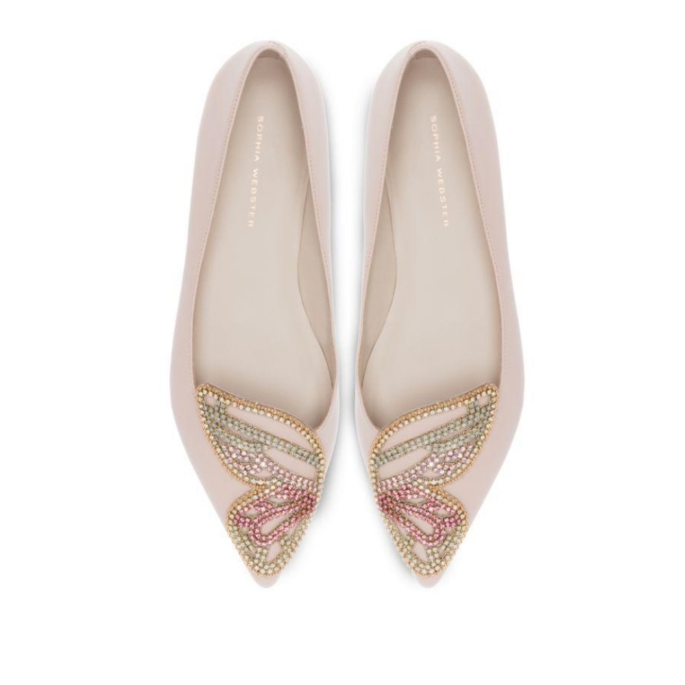 Sophia Webster Nude Pastel Bibi Butterfly Crystal